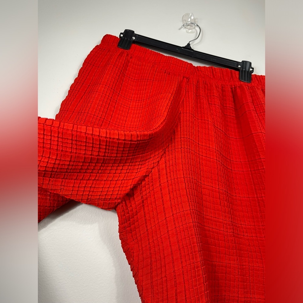 Midnight Velvet Strechy African Indian Print Pants Ladies Red-Orange Size L - Picture 4 of 11